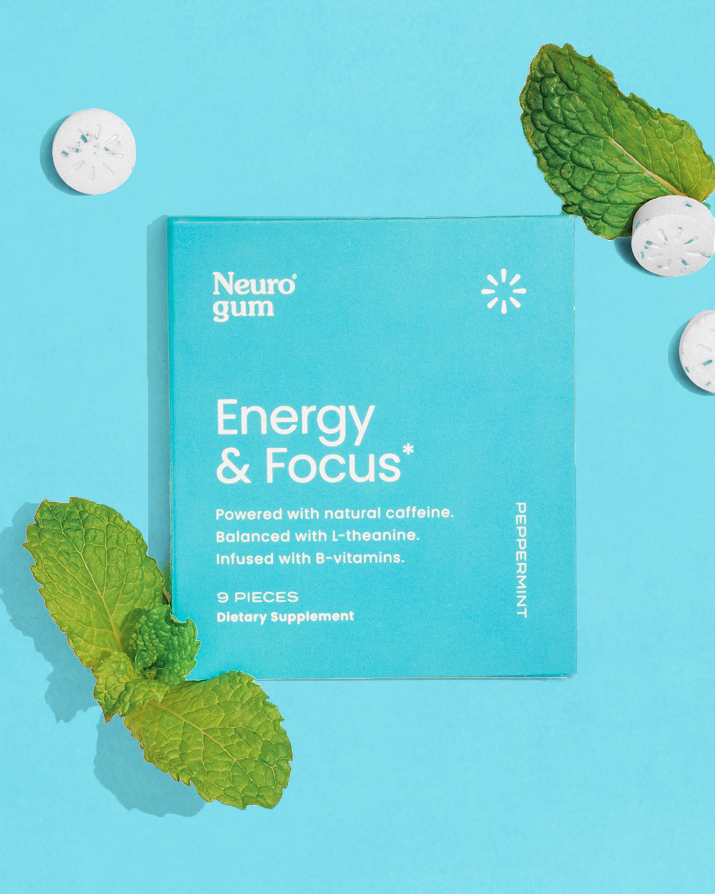 Energy & Focus Gum Peppermint Blister