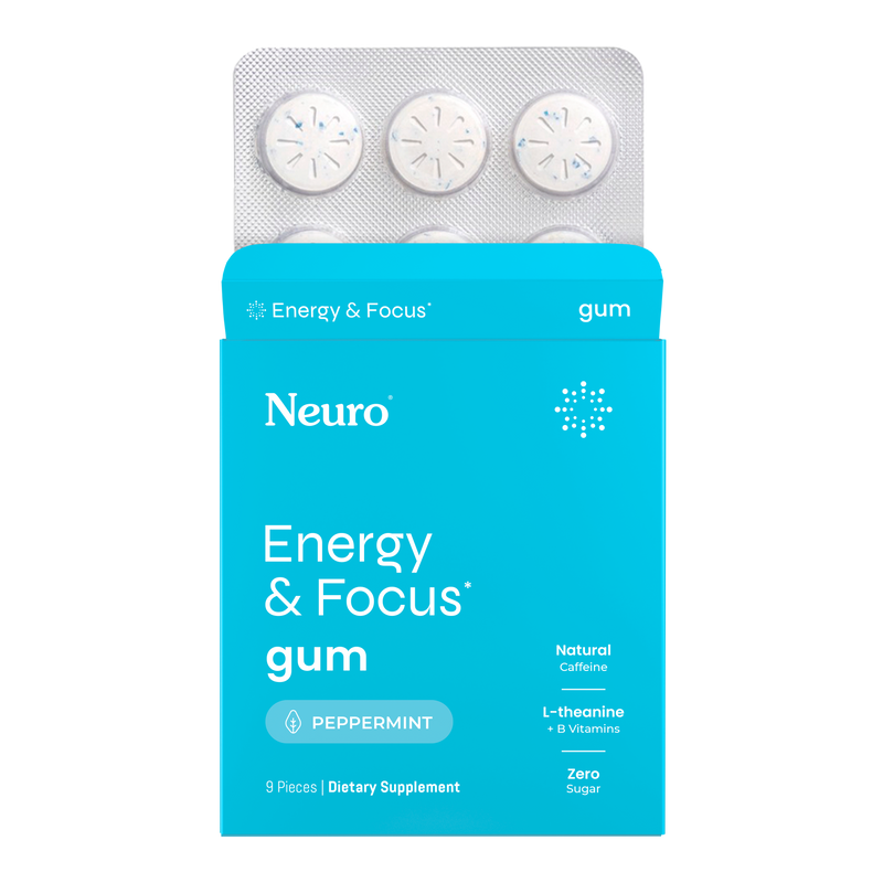 Energy & Focus Gum Peppermint Blister