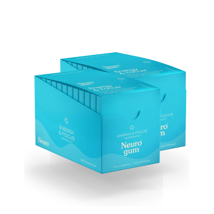 Energy and Focus Gum 2x12 pack bundle